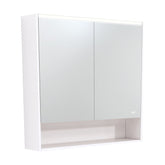Fienza 900 LED Mirror Cabinet with Display Shelf, Gloss White